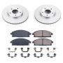PowerStop CRK150 Genuine Geomet Coated Rotor and Low-Dust Ceramic Brake Pad Kit