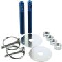 ALLSTAR PERFORMANCE ALL18502 Alum Hood Pin Kit 1/2in with 1/4in Clips Blue