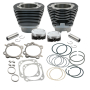 S&S Cycle 910-0223 99-06 BT 4 1/8in Low Compression Bore Cylinder & Pistons Kit For 124in Hot Set Up Kit