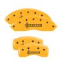 MGP 36018SLCNYL 4 Caliper Covers Engraved Front & Rear Lincoln Yellow finish black ch