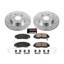 PowerStop K6766 Z23 Daily Driver Carbon-Fiber Ceramic Brake Pad and Drilled & Slotted Rotor Kit
