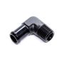 EDELBROCK EDE8165 Hose End  90-deg 1/2npt to 3/4 Barb  Black