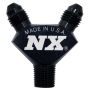 Nitrous Express 16378 1/8NPT x 3AN x 3AN BILLET PURE-FLO Y FITTING (BLACK)