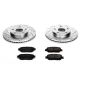 PowerStop K1064 Z23 Daily Driver Carbon-Fiber Ceramic Brake Pad and Drilled & Slotted Rotor Kit