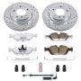 PowerStop K868-26 Z26 Street Performance Ceramic Brake Pad and Drilled & Slotted Rotor Kit