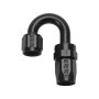 Russell Performance -12 AN Black 180 Degree Full Flow Swivel Hose End