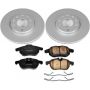 PowerStop CRK978 Genuine Geomet Coated Rotor and Carbon-Fiber Ceramic Brake Pad Kit