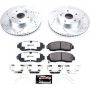 PowerStop K7356-26 Z26 Street Performance Ceramic Brake Pad and Drilled & Slotted Rotor Kit