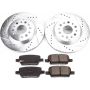 PowerStop K7411 Z23 Daily Driver Carbon-Fiber Ceramic Brake Pad and Drilled & Slotted Rotor Kit