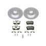 PowerStop ESK515 Genuine Geomet Coated Rotors, ECE-R90 Brake Pads + Hardware Kit