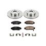 PowerStop KOE4880 OE Stock Replacement Low-Dust Ceramic Brake Pad and Rotor Kit