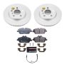 PowerStop ESK7977 Genuine Geomet Coated Rotors, ECE-R90 Brake Pads + Hardware Kit
