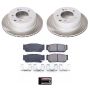 PowerStop SC5901 Semi-Coated Rotor and Low-Dust Ceramic Brake Pad Kit