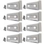 Kentrol 07-18 Jeep Wrangler JK Door Hinge Overlays 8 Pieces 4 Door - Polished Silver