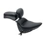 Mustang Motorcycle 79710 Mustang 00-15 Harley Softail Standard Rear Tire Standard Touring Solo Seat w/Driver Backrest - Black