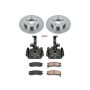 PowerStop KCOE1526F OE Stock Replacement Low-Dust Ceramic Brake Pad, Rotor and Caliper Kit