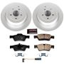 PowerStop CRK6712 Genuine Geomet Coated Rotor and Carbon-Fiber Ceramic Brake Pad Kit