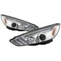 SPYDER 5086457 Projector Headlights - Sequential Turn Signal Light Bar - Chrome