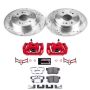 PowerStop KC6172-26 Z26 Street Performance Ceramic Brake Pad, Drilled Slotted Rotor, and Caliper Kit