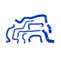 Mishimoto MMHOSE-GLF-99BL 99-05 Volkswagen Golf 1.8T Blue Silicone Hose Kit