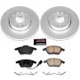 PowerStop CRK4623 Genuine Geomet Coated Rotor and Carbon-Fiber Ceramic Brake Pad Kit