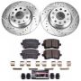 PowerStop K7811 Z23 Daily Driver Carbon-Fiber Ceramic Brake Pad and Drilled & Slotted Rotor Kit