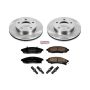 PowerStop KOE7794 OE Stock Replacement Low-Dust Ceramic Brake Pad and Rotor Kit