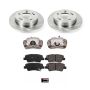 PowerStop KCOE6502 OE Stock Replacement Low-Dust Ceramic Brake Pad, Rotor and Caliper Kit