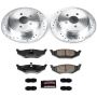 PowerStop K1709 Z23 Daily Driver Carbon-Fiber Ceramic Brake Pad and Drilled & Slotted Rotor Kit