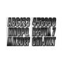 Hardline SIBKG300 Boat Lettering Registration Kit 3 in. - 300 Silver/Black