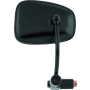 BikeMaster 601147 Semi-Retractable Barend Mirrors 7/8in & 1in Bars - Each - Black