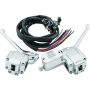 Bikers Choice 488814 73-81 Big Twin & XL Chrome Handlebar Control Kit W/Black Switches