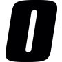 Hardline DD73B-0 Dirt Digits 3pk 7 in. - High Gloss Number 0 - Black