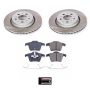 PowerStop SC3039 Semi-Coated Rotor and Low-Dust Ceramic Brake Pad Kit