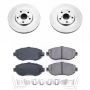 PowerStop CRK1077 Genuine Geomet Coated Rotor and Low-Dust Ceramic Brake Pad Kit