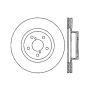 StopTech Subaru 14-18 Forester / 05-14 Legacy / 10-14 Outback Drilled Left Front Cryo Rotor