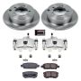 PowerStop KCOE1202 OE Stock Replacement Low-Dust Ceramic Brake Pad, Rotor and Caliper Kit