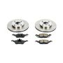 PowerStop KOE1358 OE Stock Replacement Low-Dust Ceramic Brake Pad and Rotor Kit