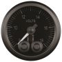 AutoMeter ST3516 Stack 52mm 8-18V Pro-Control Battery Voltage Gauge -Black