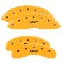 MGP 4 Caliper Covers Engraved Front & Rear MGP Yellow Finish Black Char 2019 Nissan Armada
