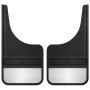 Husky Liners Universal 12in Wide Black Rubber Front Mud Flaps w/ Weight