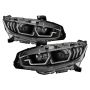 SPYDER 5087867 Projector Headlights - DRL U-Shape - Black