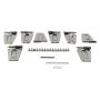 Kentrol 30576 07-18 Jeep Wrangler JK Door Hinge Set 8 Pieces 4 Door- Polished Silver
