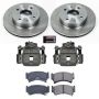 PowerStop KCOE1170 OE Stock Replacement Low-Dust Ceramic Brake Pad, Rotor and Caliper Kit