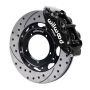 Wilwood 140-16937-D 69-74 Porsche 911 Front Superlite Brake Kit 3in MT Drilled & Slotted Face - Black