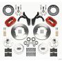 Wilwood 140-12458-R Forged Dynalite Front Kit 11.00in Red 59-64 Chevy Impala / 63-64 Corvette