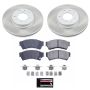 PowerStop SC199 Semi-Coated Rotor and Low-Dust Ceramic Brake Pad Kit