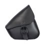 Willie & Max 59906-00 HD Sportsters, Custom Hard Tails Leather Swingarm Bag Dual Shock w/Blk Buckle - Black