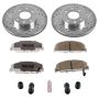 PowerStop K398-26 Z26 Street Performance Ceramic Brake Pad and Drilled & Slotted Rotor Kit