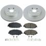 PowerStop CRK8328 Genuine Geomet Coated Rotor and Low-Dust Ceramic Brake Pad Kit